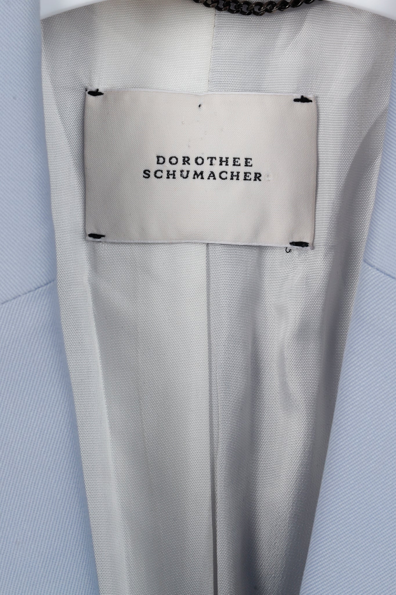 Dorothee Schumacher Baby-Blue Stretch-Wool Hidden-Button Blazer