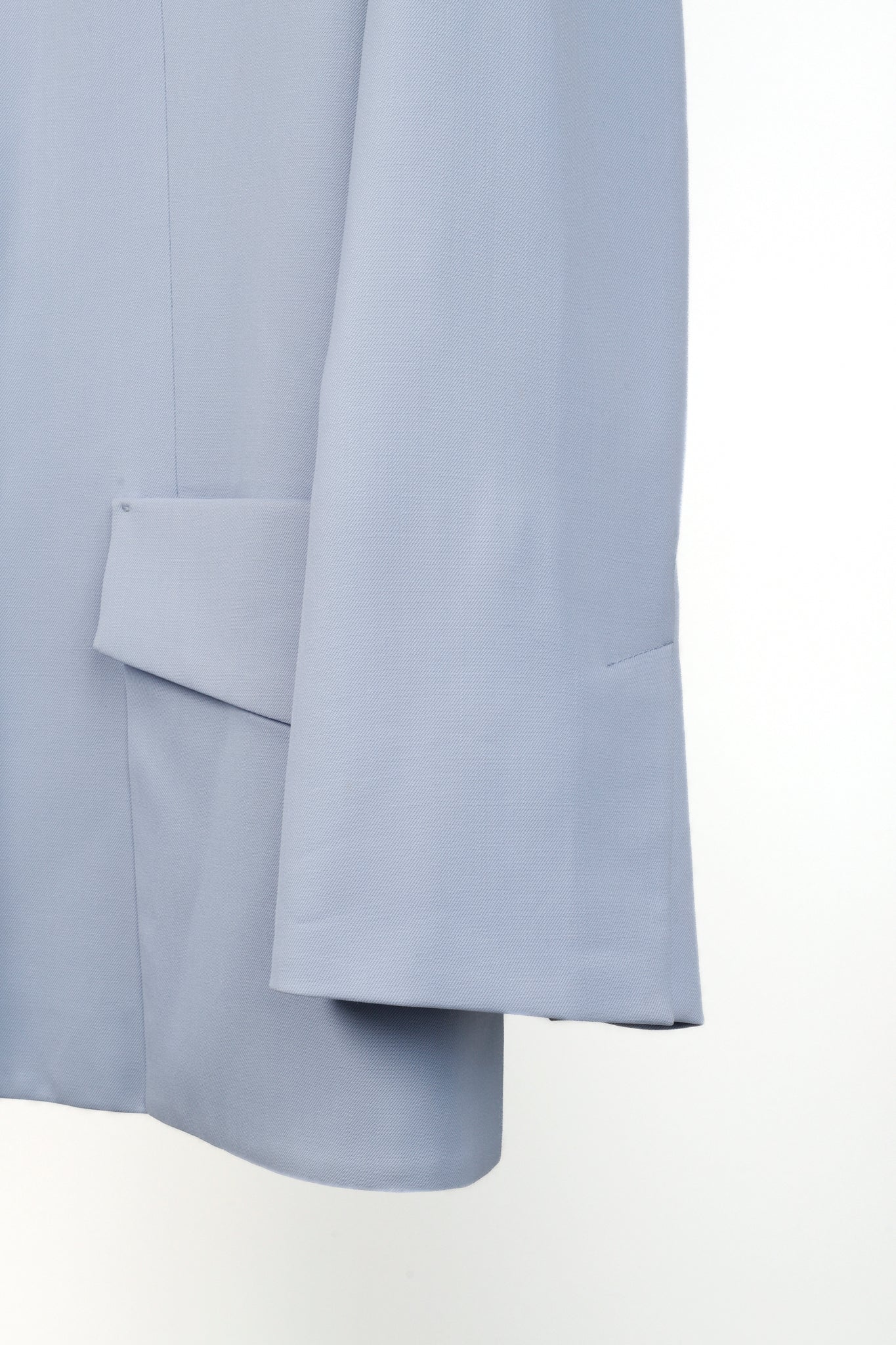 Dorothee Schumacher Baby-Blue Stretch-Wool Hidden-Button Blazer