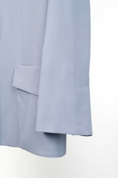 Dorothee Schumacher Baby-Blue Stretch-Wool Hidden-Button Blazer