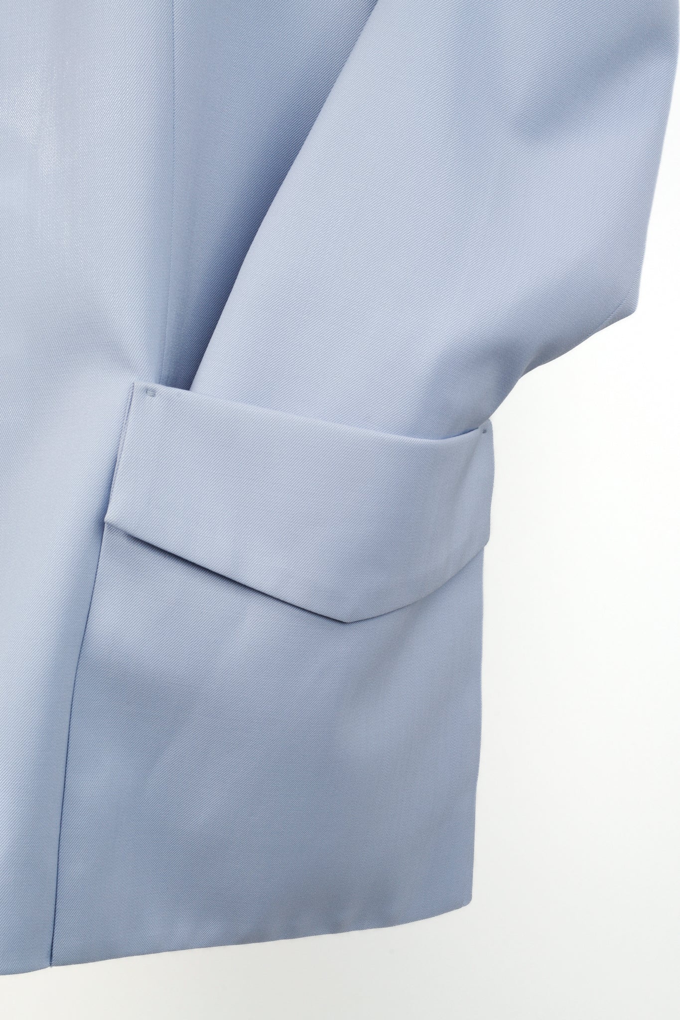 Dorothee Schumacher Baby-Blue Stretch-Wool Hidden-Button Blazer