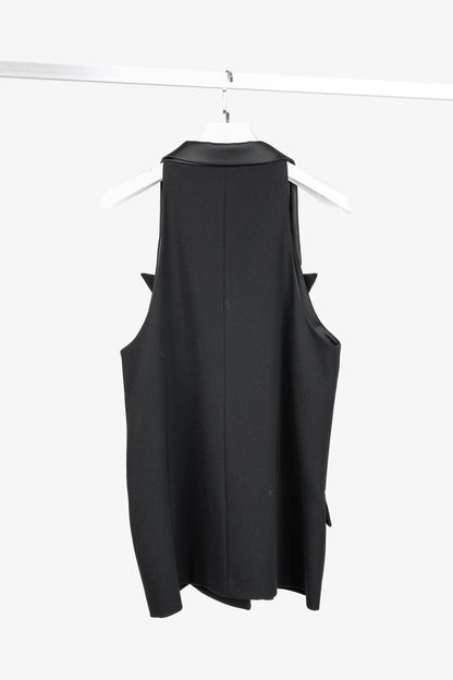 Dorothee Schumacher Emotional Essence Black Double-Breasted Tuxedo Vest