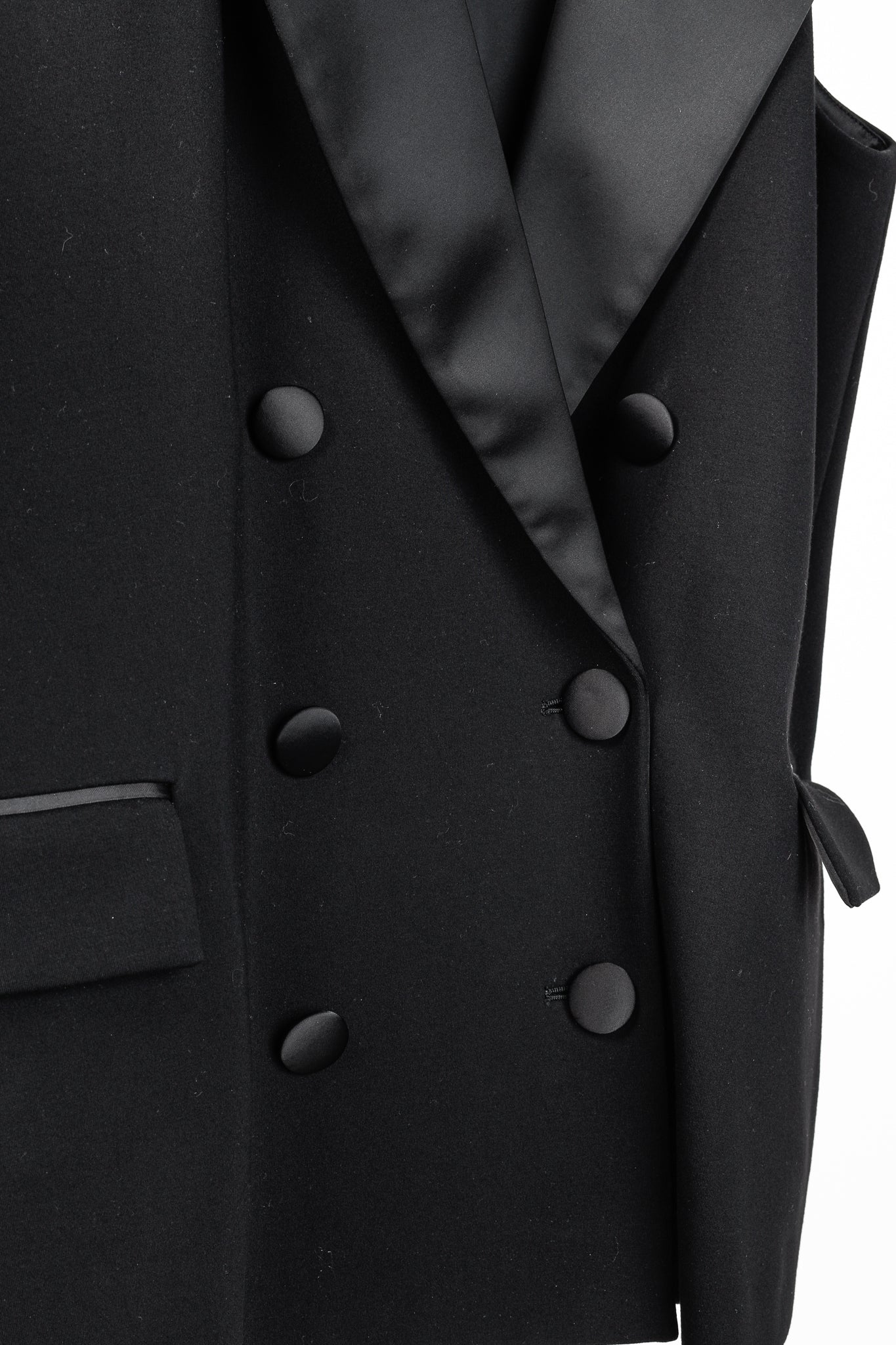 Dorothee Schumacher Emotional Essence Black Double-Breasted Tuxedo Vest
