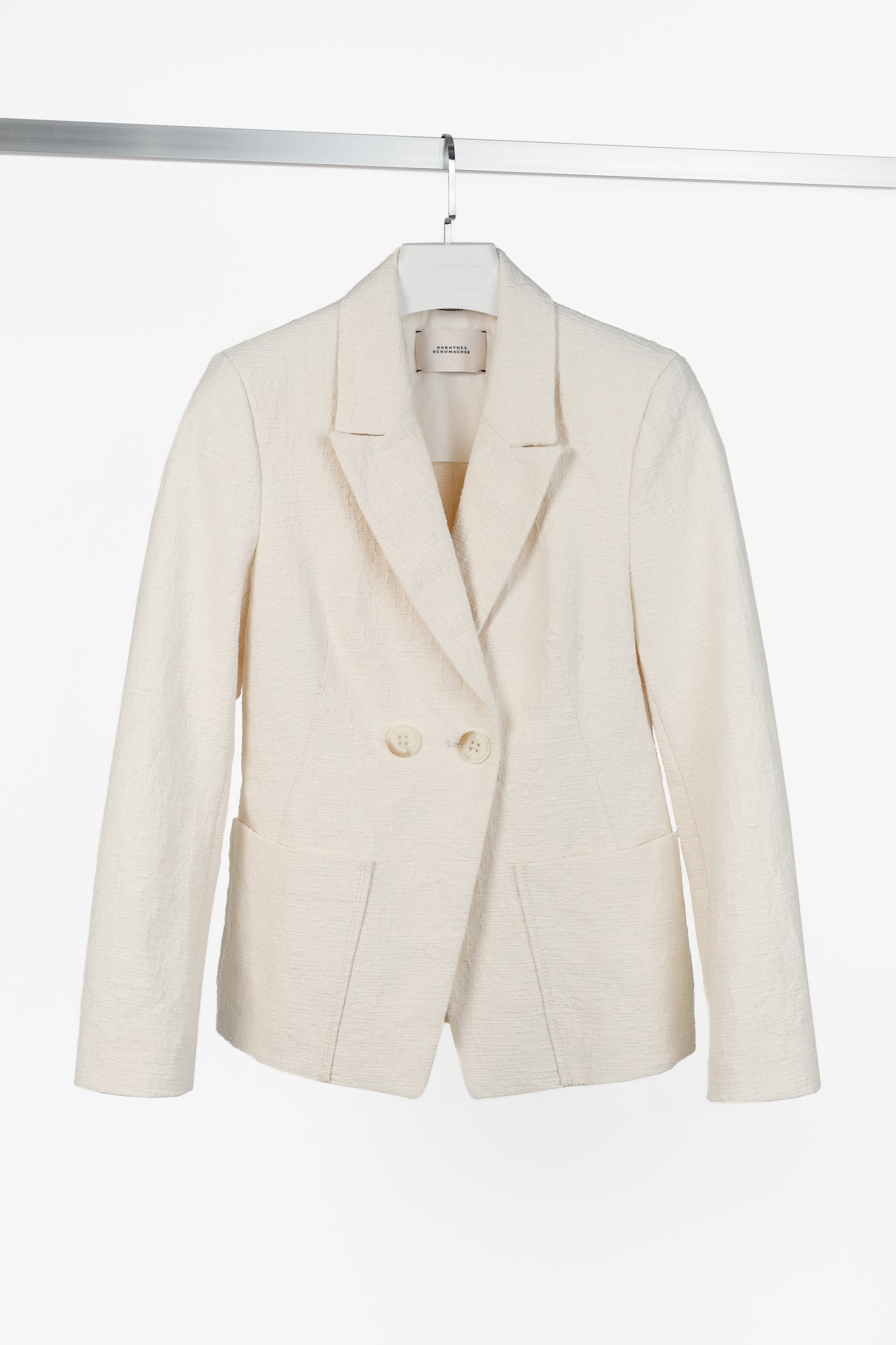 Dorothee Schumacher Touch of Summer Ivory Cotton-Blend Blazer