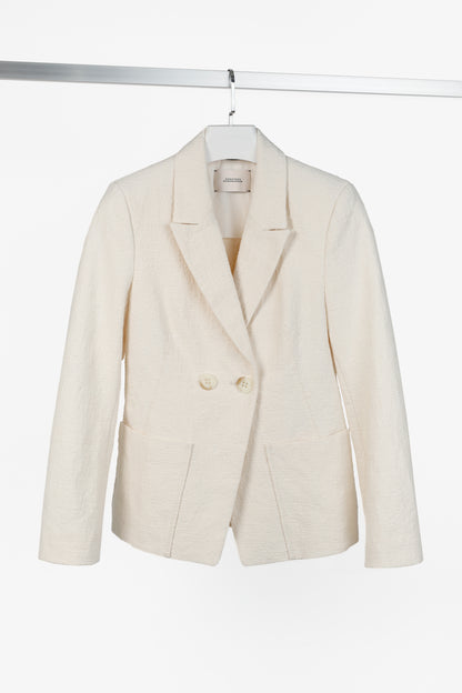 Dorothee Schumacher Touch of Summer Ivory Cotton-Blend Blazer