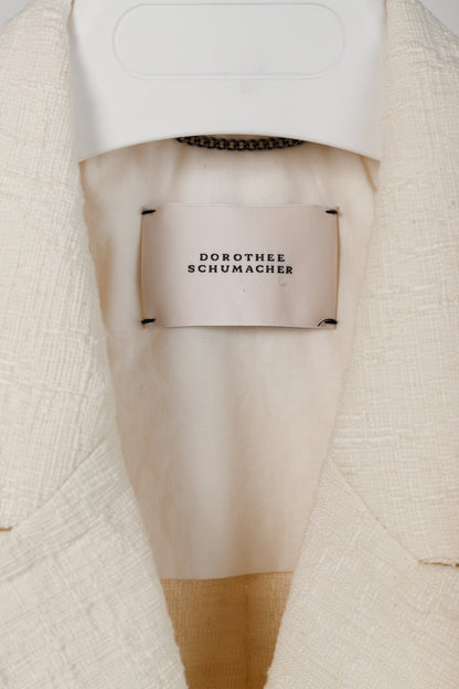 Dorothee Schumacher Touch of Summer Ivory Cotton-Blend Blazer