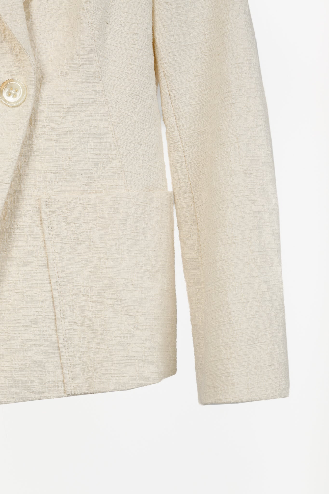 Dorothee Schumacher Touch of Summer Ivory Cotton-Blend Blazer