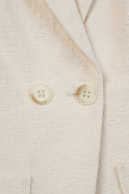 Dorothee Schumacher Touch of Summer Ivory Cotton-Blend Blazer