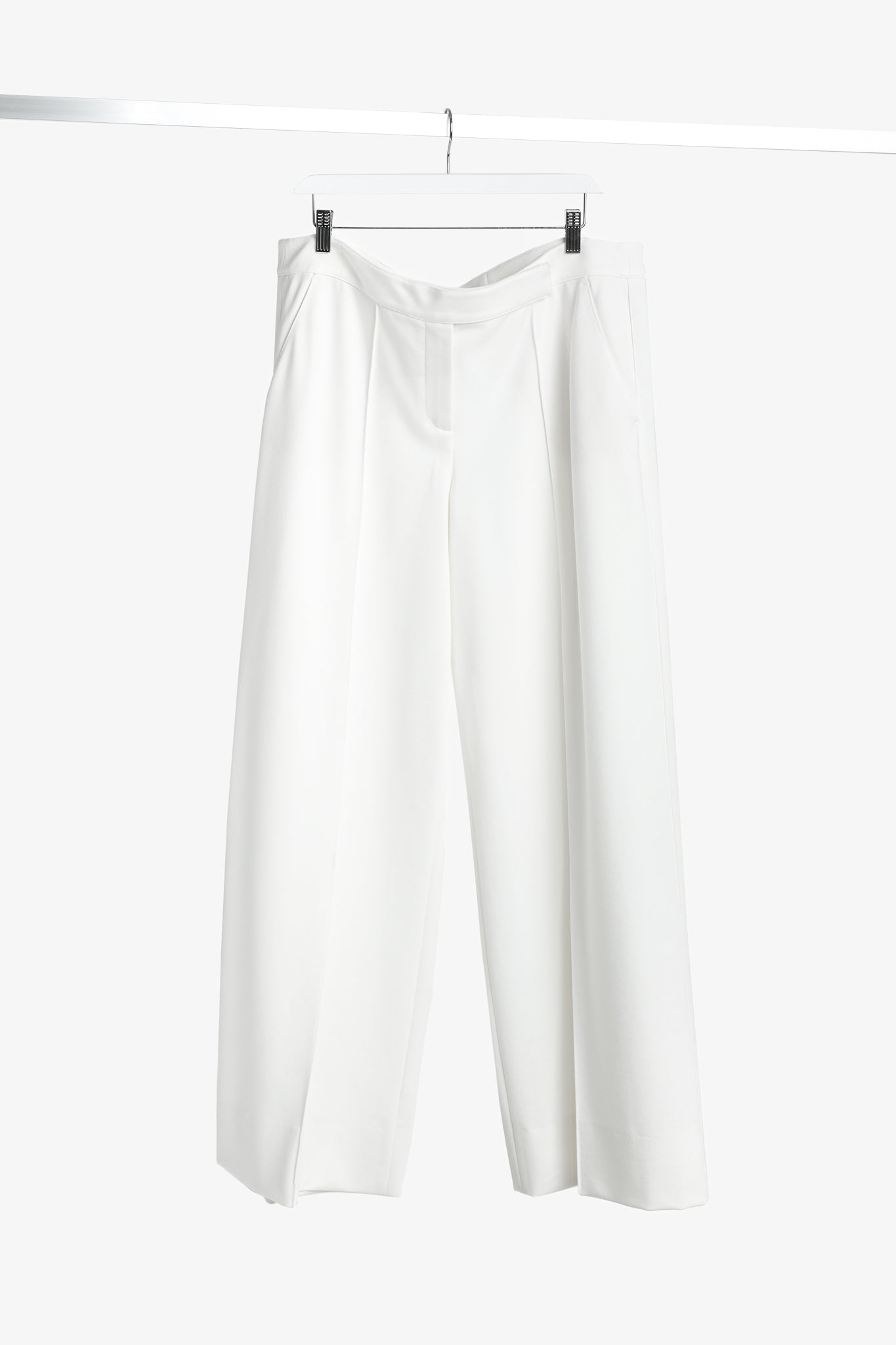 Dorothee Schumacher Emotional Essence White Ponte Wide-Leg Pants