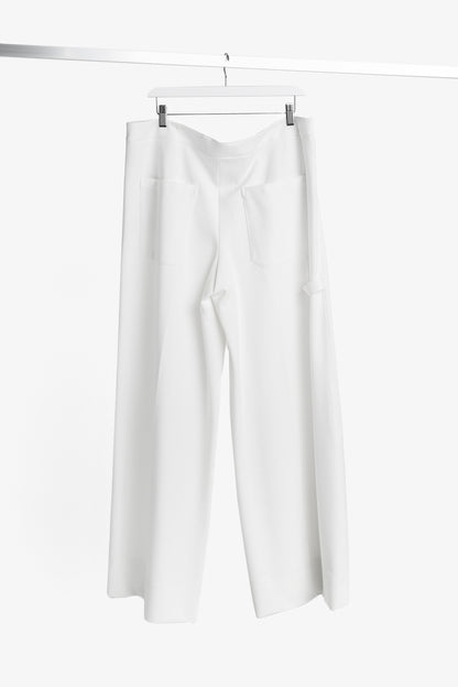 Dorothee Schumacher Emotional Essence White Ponte Wide-Leg Pants