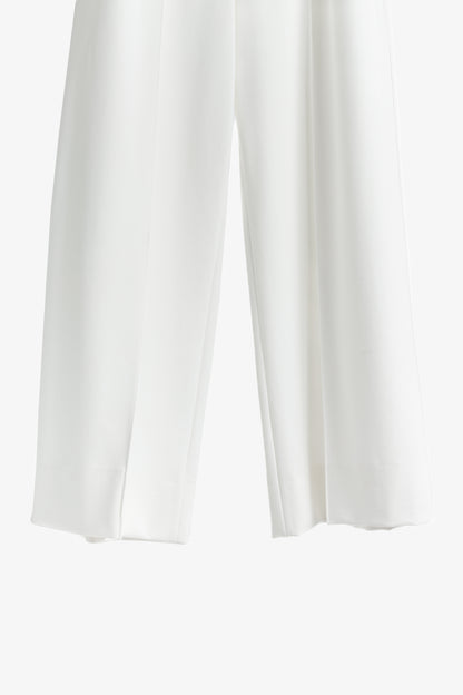 Dorothee Schumacher Emotional Essence White Ponte Wide-Leg Pants