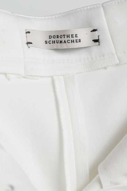 Dorothee Schumacher Emotional Essence White Ponte Wide-Leg Pants