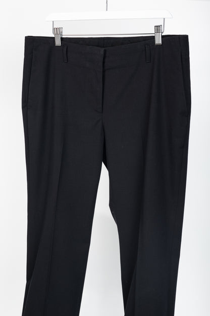 Dries Van Noten Black Cotton & Wool Tapered Trousers