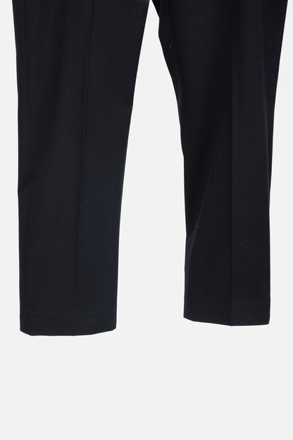 Dries Van Noten Black Cotton & Wool Tapered Trousers