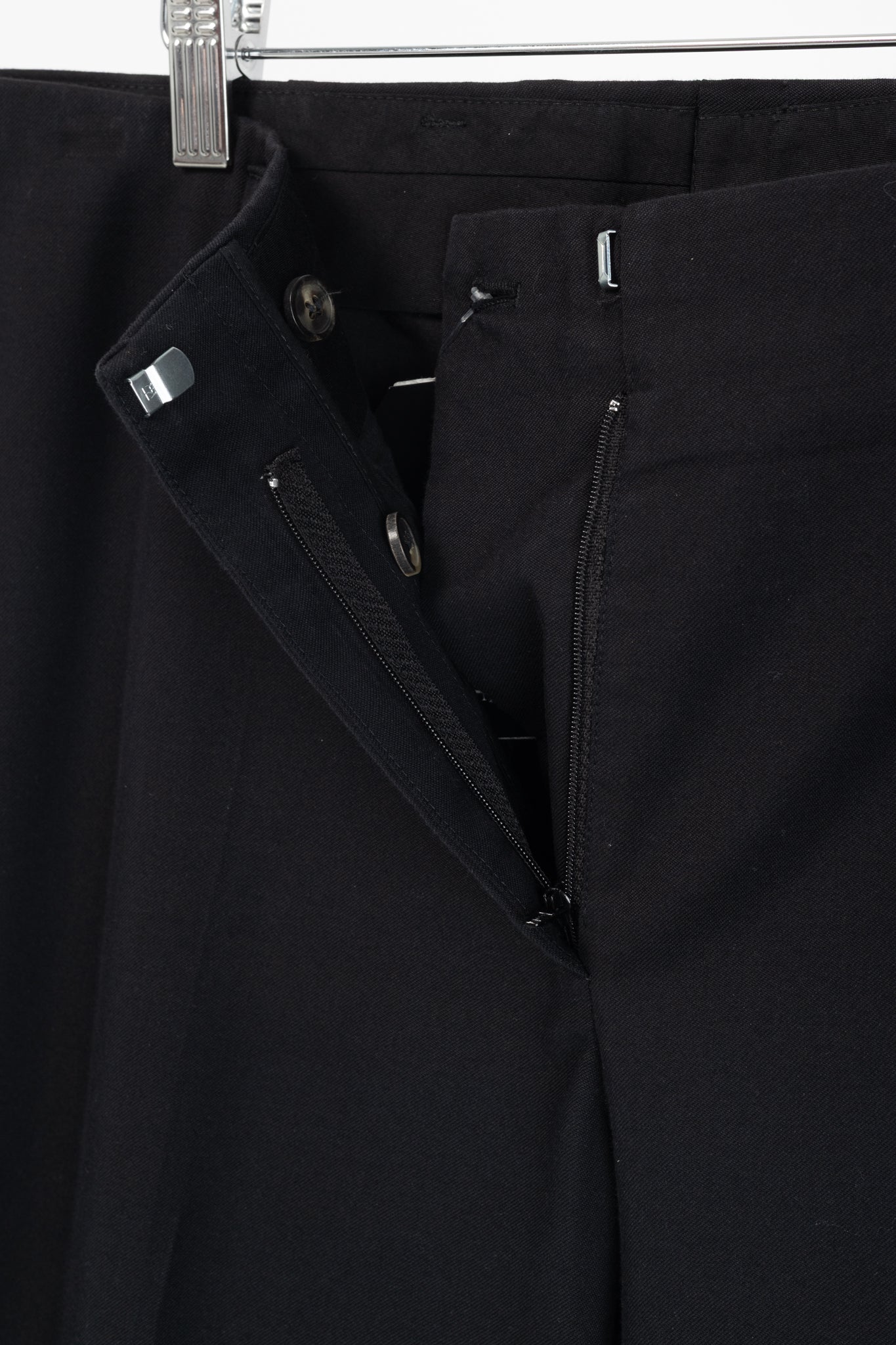 Dries Van Noten Black Cotton & Wool Tapered Trousers