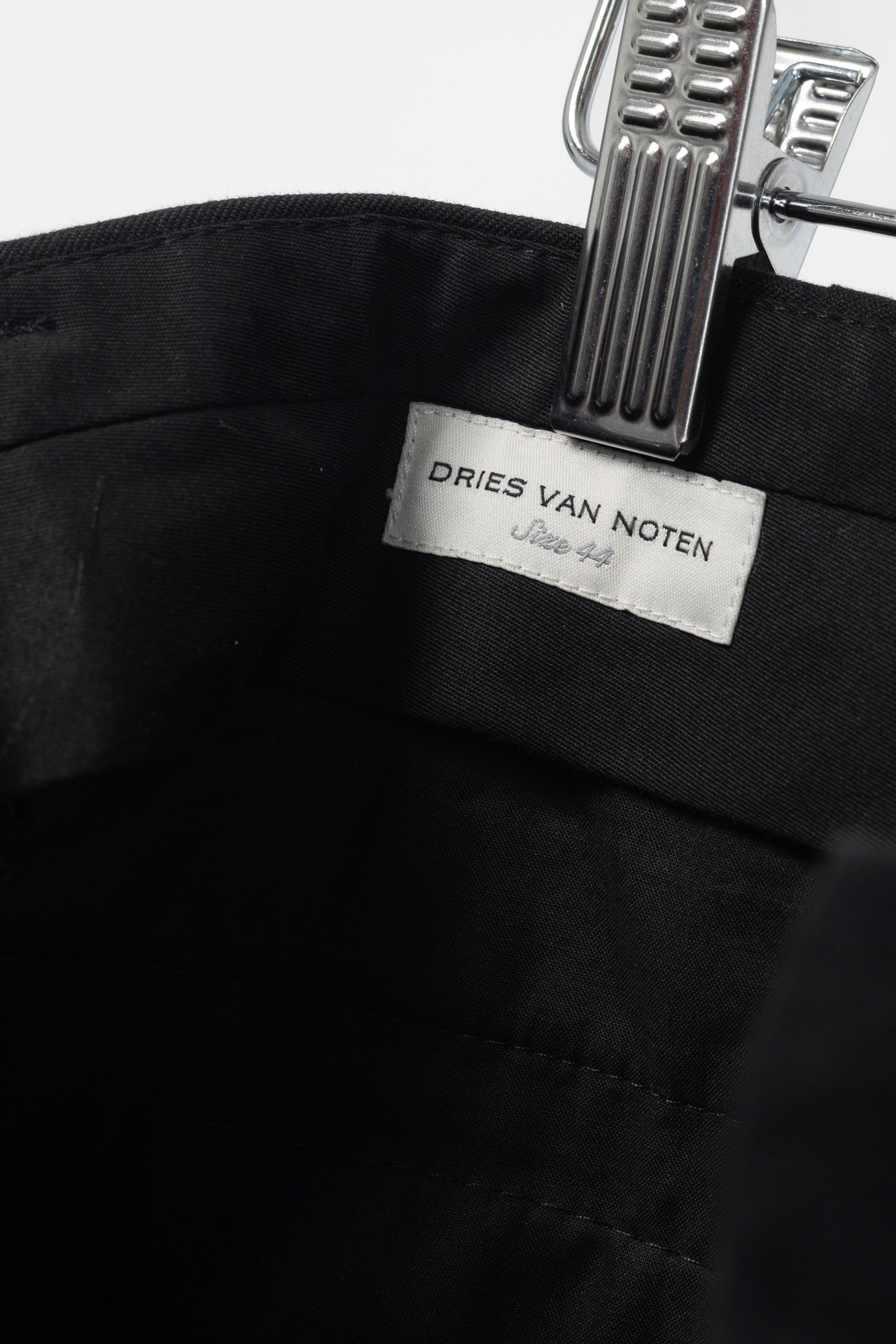 Dries Van Noten Black Cotton & Wool Tapered Trousers