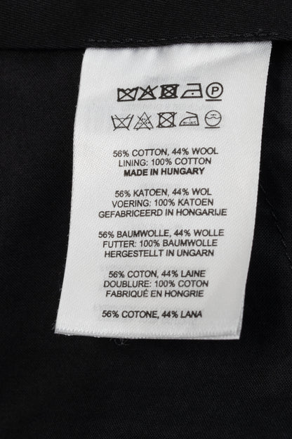 Dries Van Noten Black Cotton & Wool Tapered Trousers