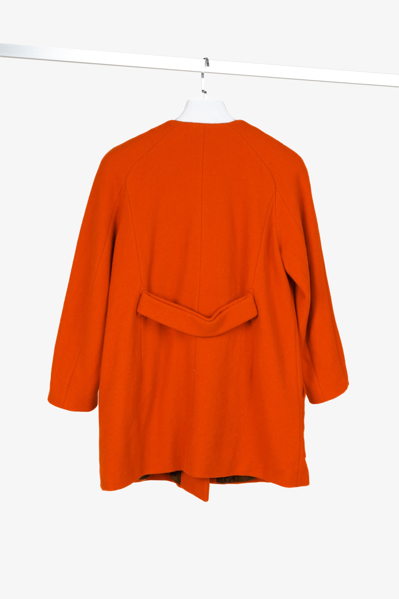 Dries Van Noten Orange Wool Oversized Double Breasted Jacket