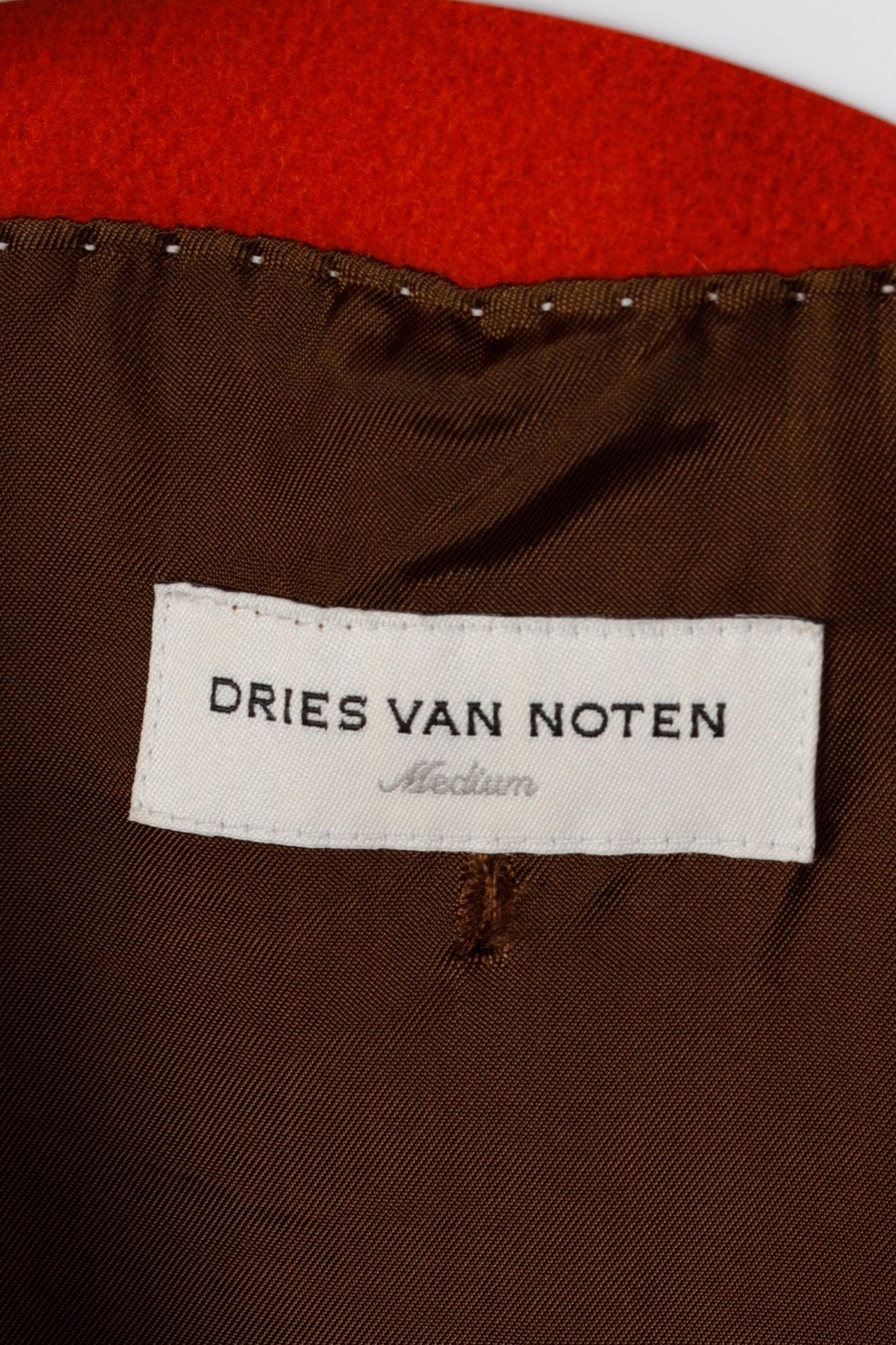 Dries Van Noten Orange Wool Oversized Double Breasted Jacket