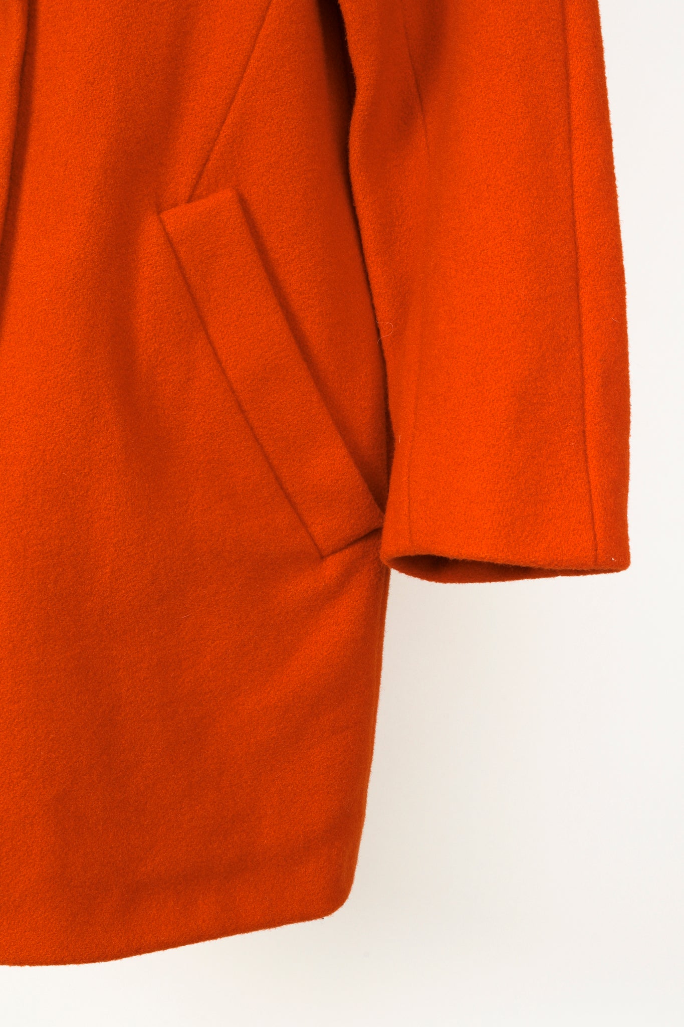 Dries Van Noten Orange Wool Oversized Double Breasted Jacket