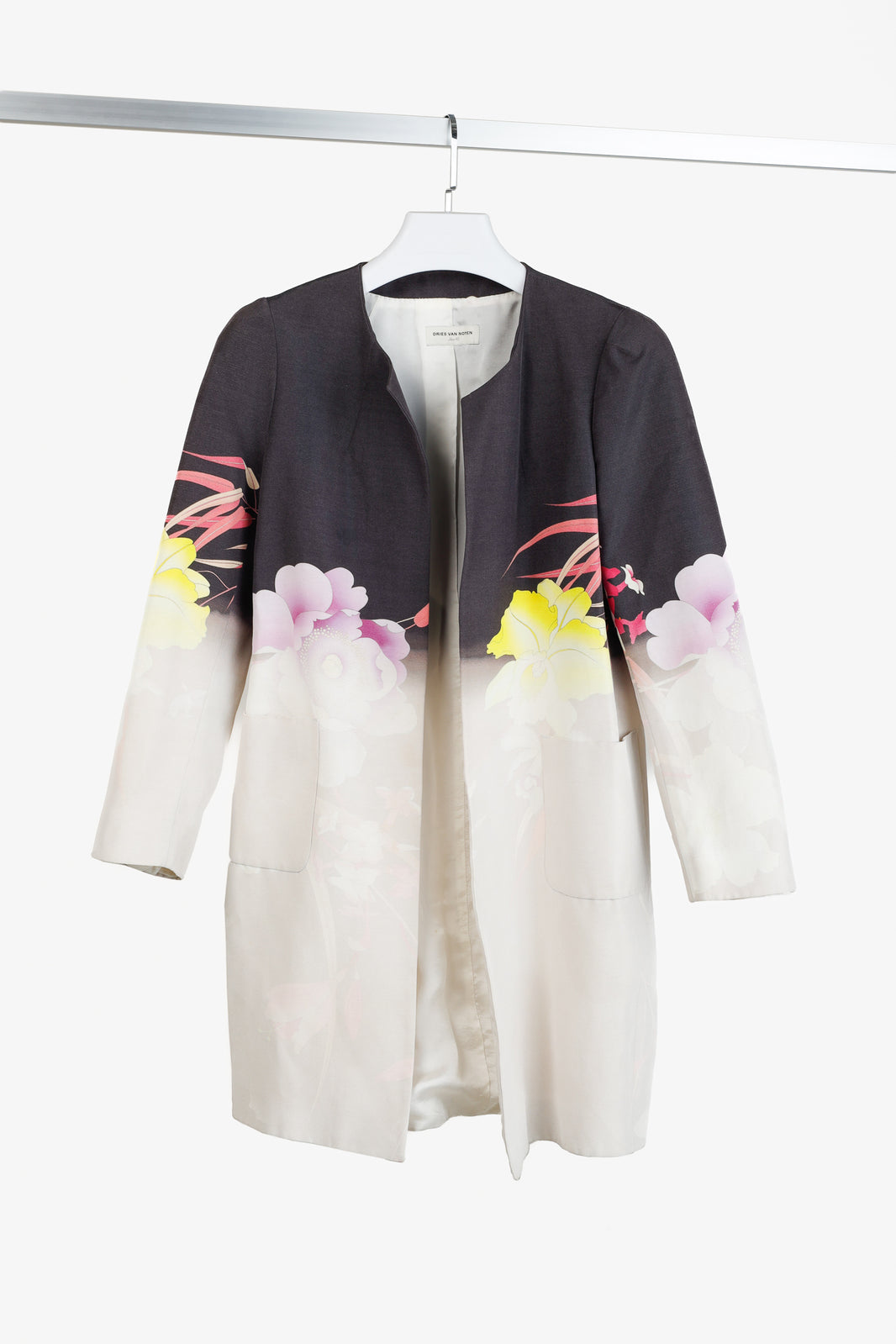 Dries Van Noten SS/11 Runway Gradient Floral Open-Front Longline Blazer