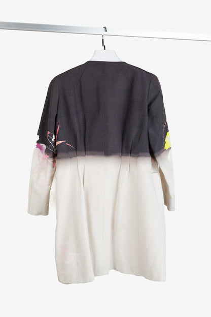 Dries Van Noten SS/11 Runway Gradient Floral Open-Front Longline Blazer