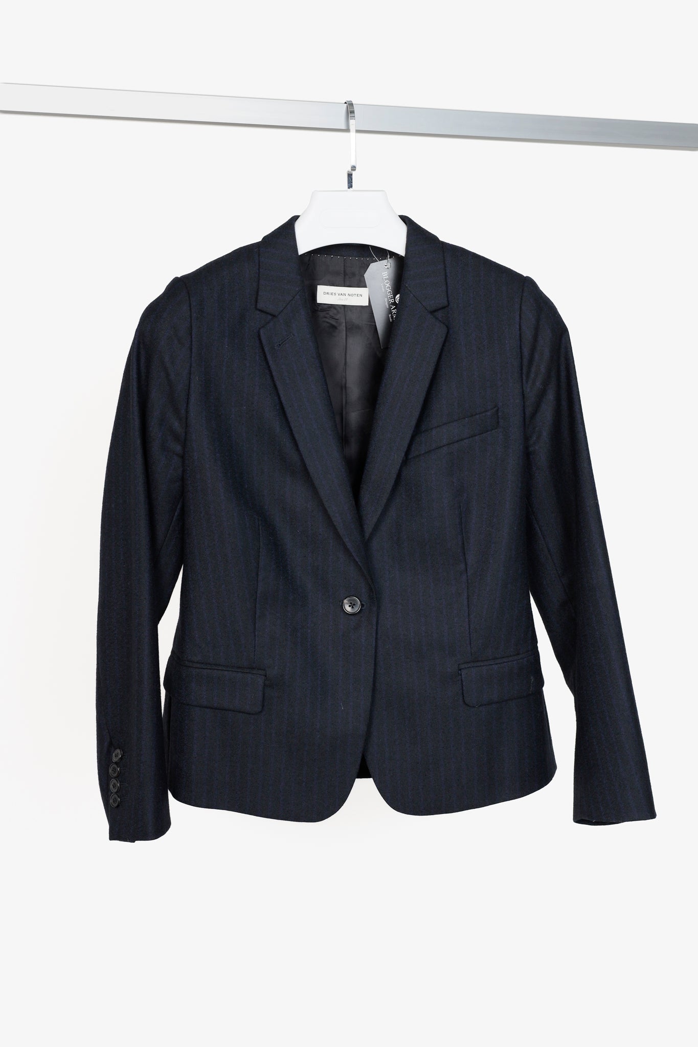 Dries Van Noten Navy Wool Blazer