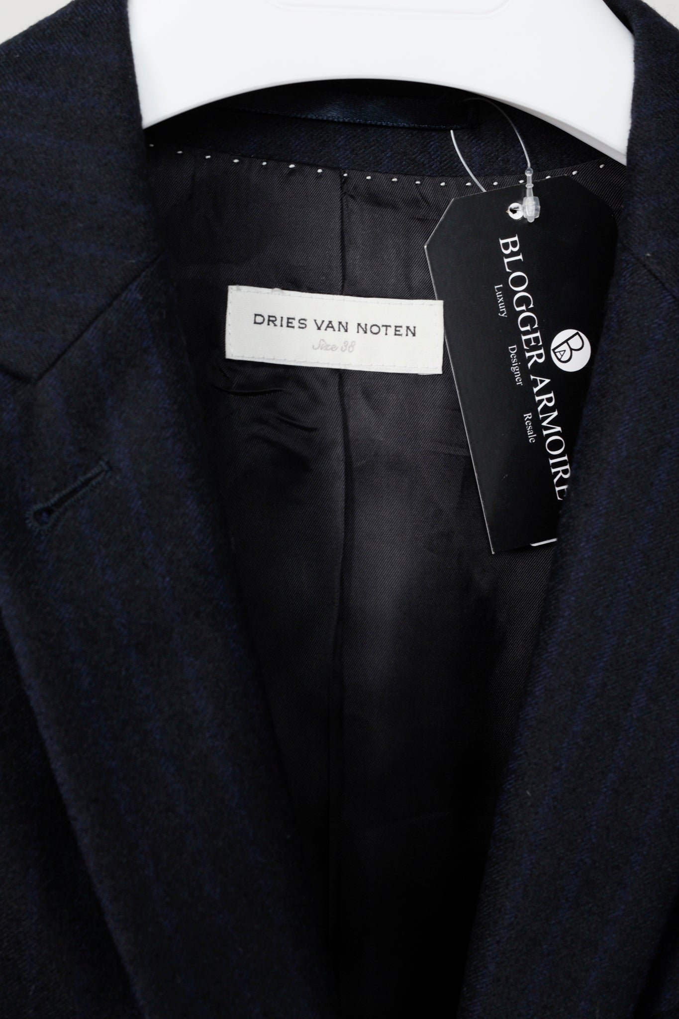 Dries Van Noten Navy Wool Blazer