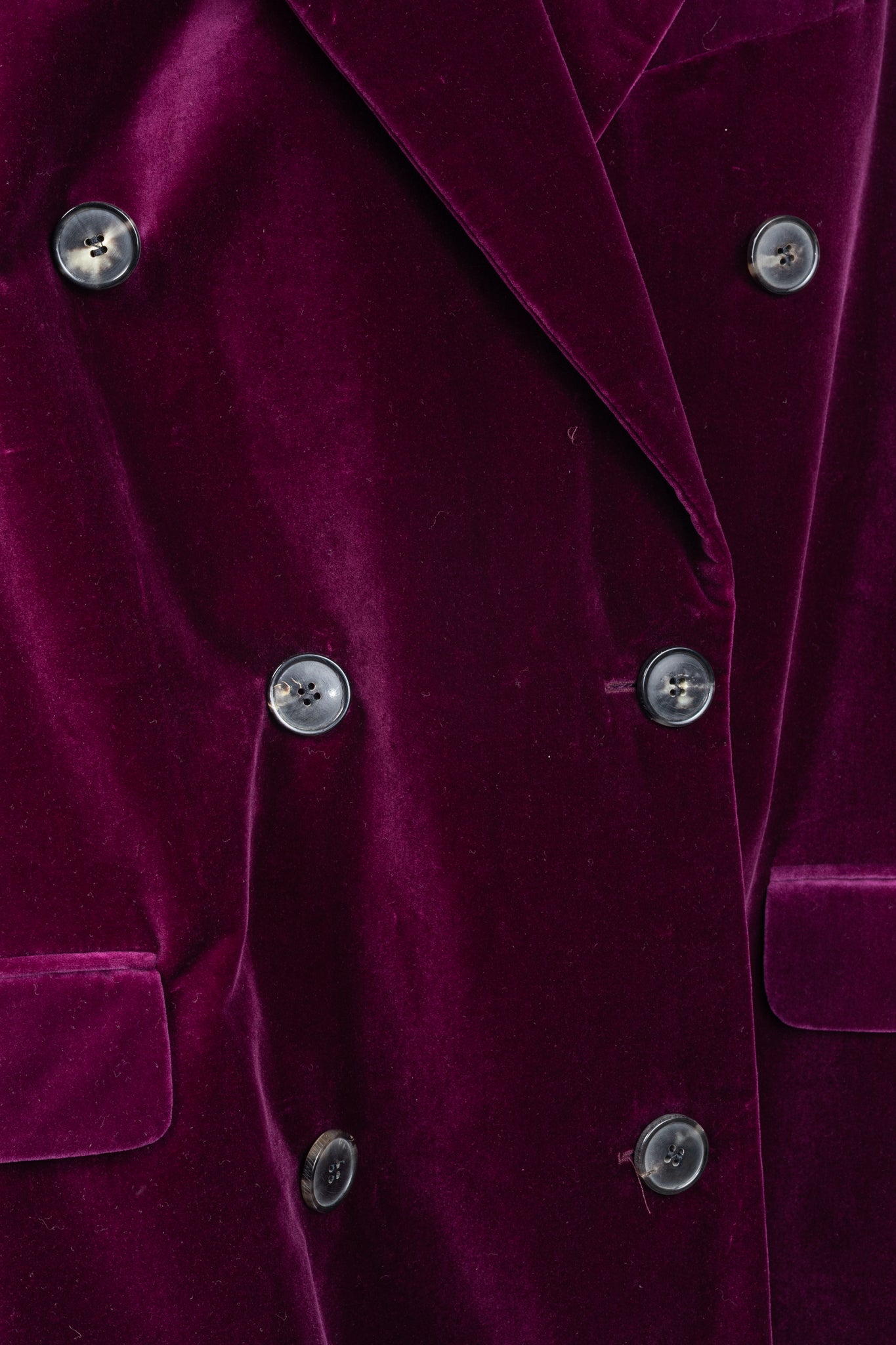 Dries Van Noten AW/20 Runway Rawn Shortbis Dark-Pink Velvet Cap-Sleeve Coat