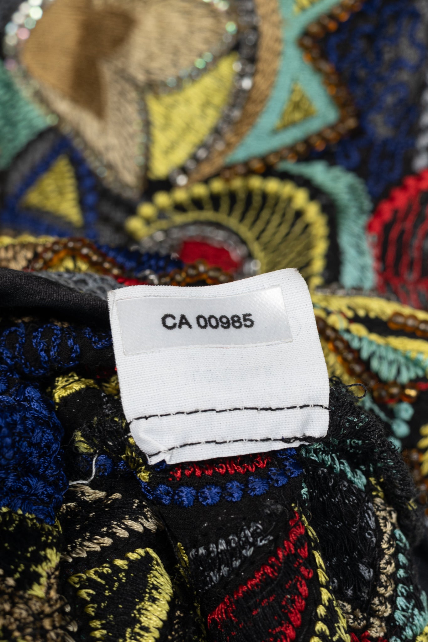 Dries Van Noten SS/15 Runway Multicolour Beaded Sleeveless Hi-Lo Top