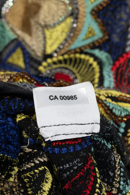 Dries Van Noten SS/15 Runway Multicolour Beaded Sleeveless Hi-Lo Top