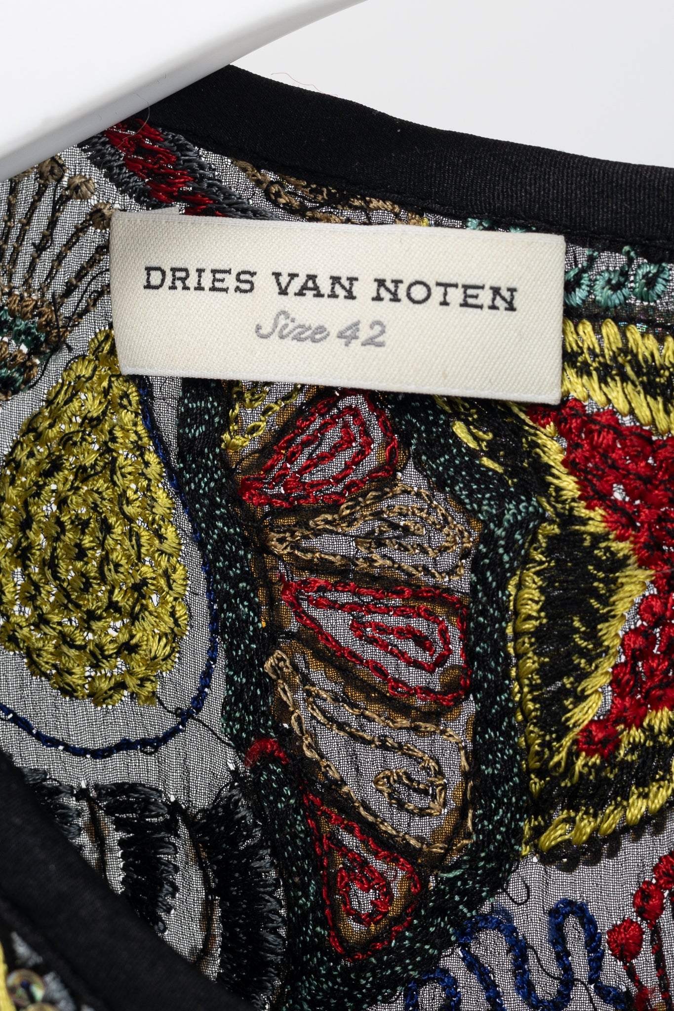 Dries Van Noten SS/15 Runway Multicolour Beaded Sleeveless Hi-Lo Top