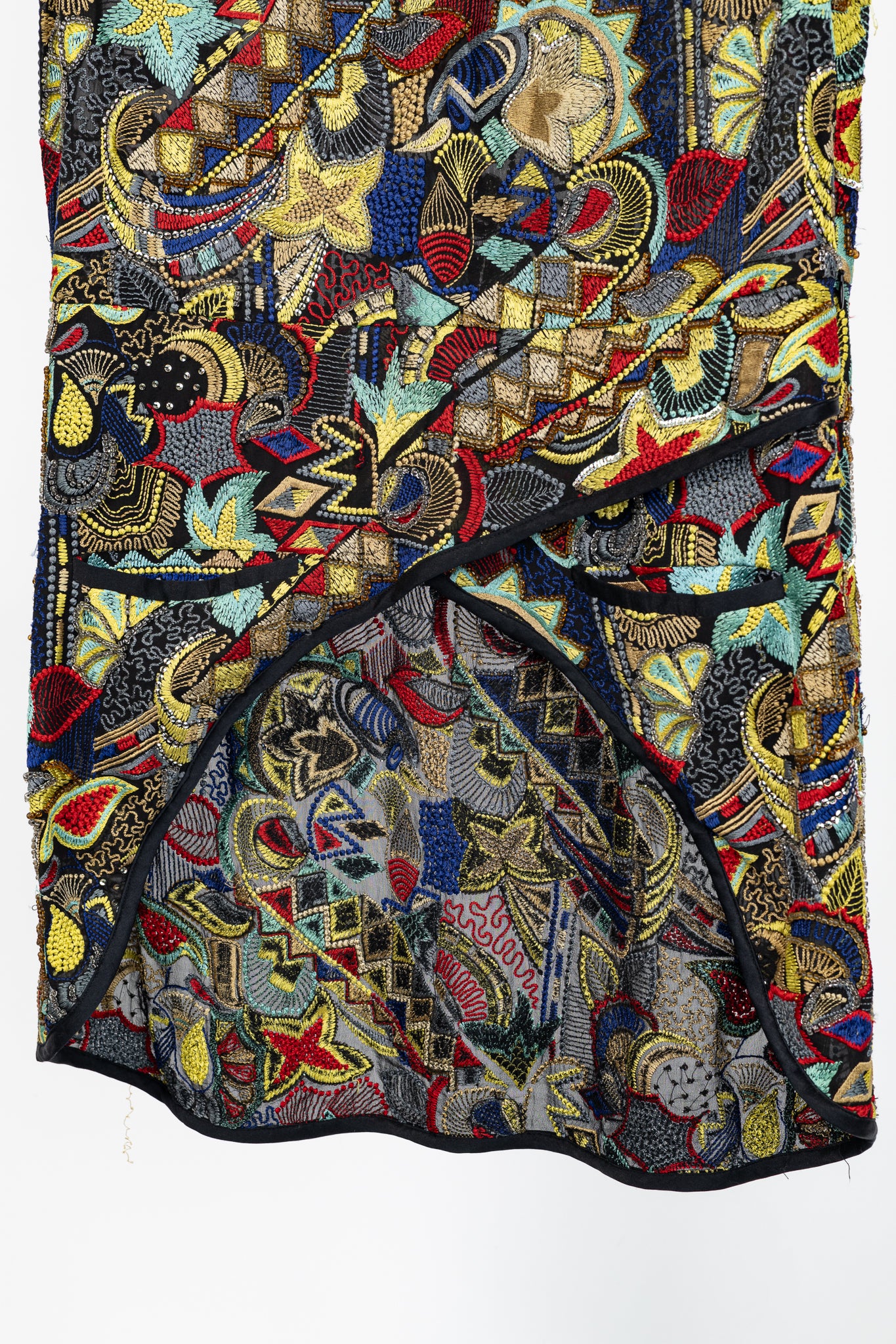 Dries Van Noten SS/15 Runway Multicolour Beaded Sleeveless Hi-Lo Top