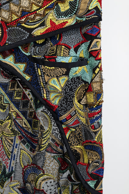 Dries Van Noten SS/15 Runway Multicolour Beaded Sleeveless Hi-Lo Top