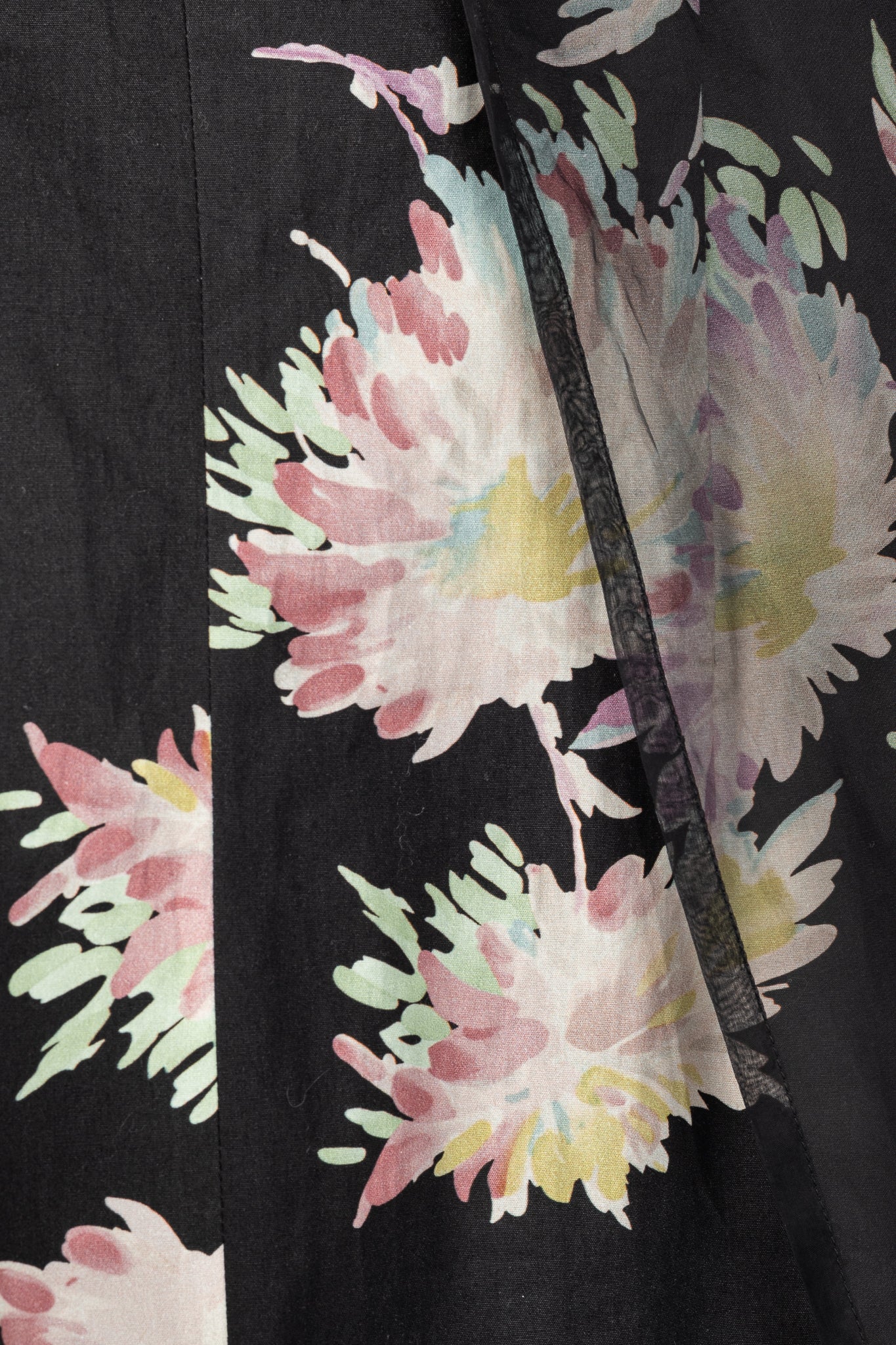 Dries Van Noten SS/13 Black Floral Silk-Organza Mini Dress