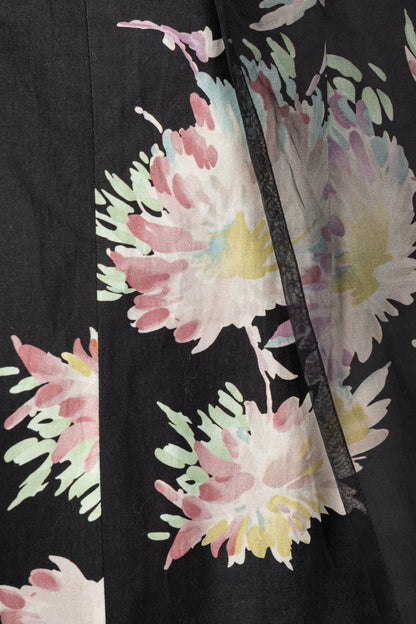 Dries Van Noten SS/13 Black Floral Silk-Organza Mini Dress