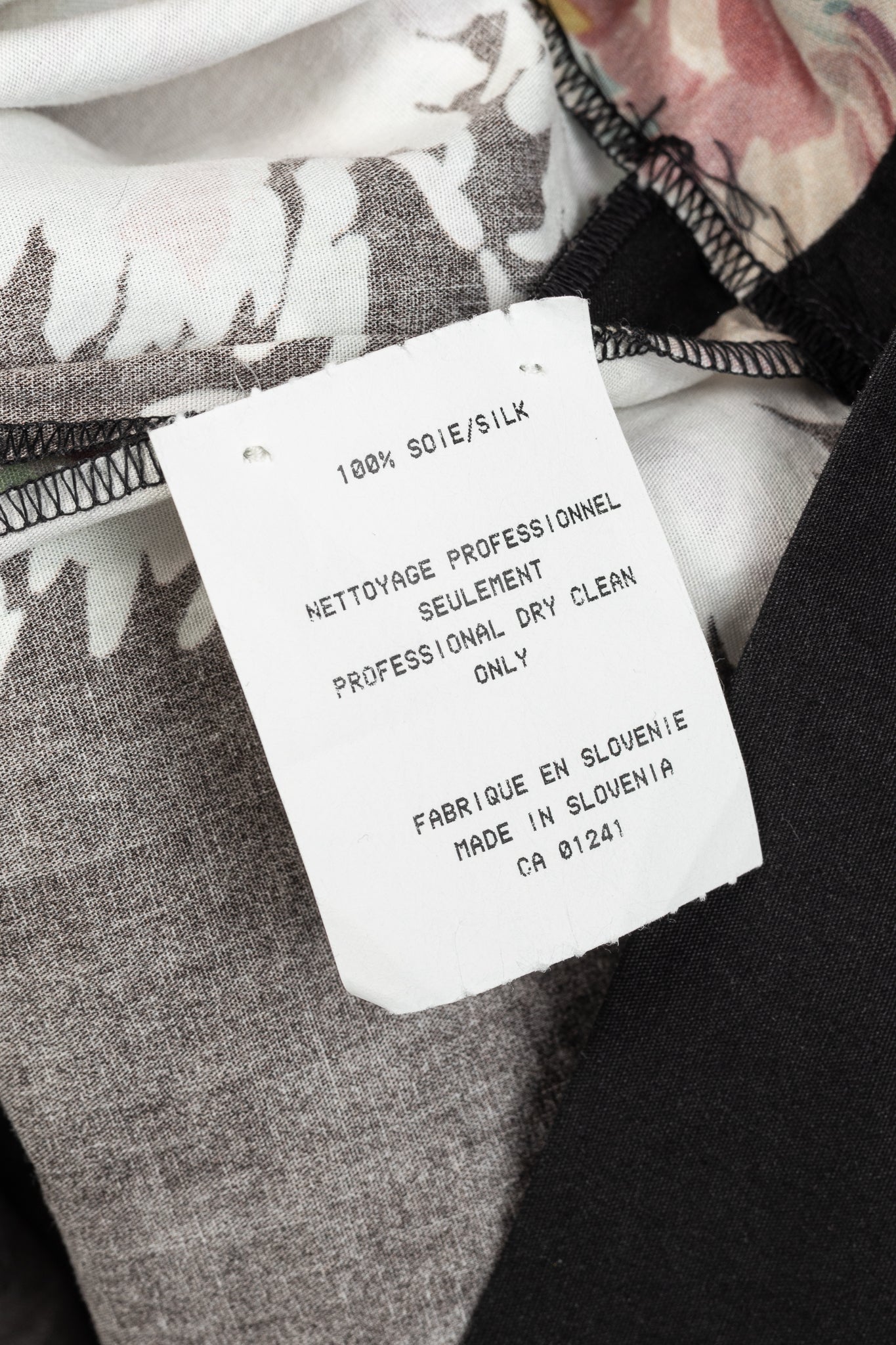 Dries Van Noten SS/13 Black Floral Silk-Organza Mini Dress