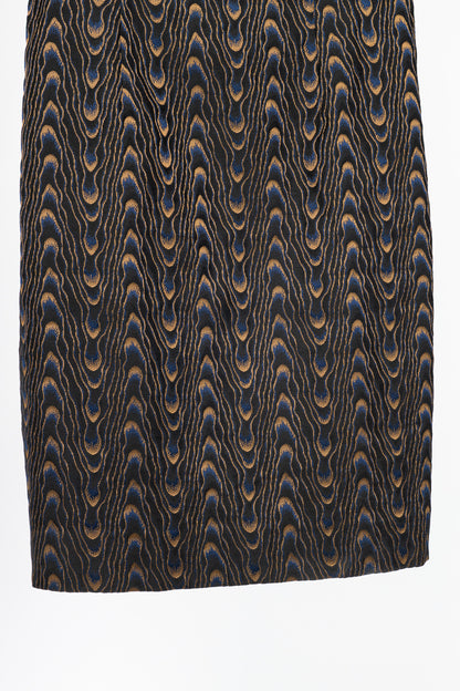 Dries Van Noten AW16 Black Abstract-Jacquard Sleeveless Dress