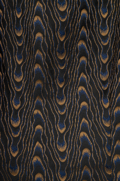 Dries Van Noten AW16 Black Abstract-Jacquard Sleeveless Dress