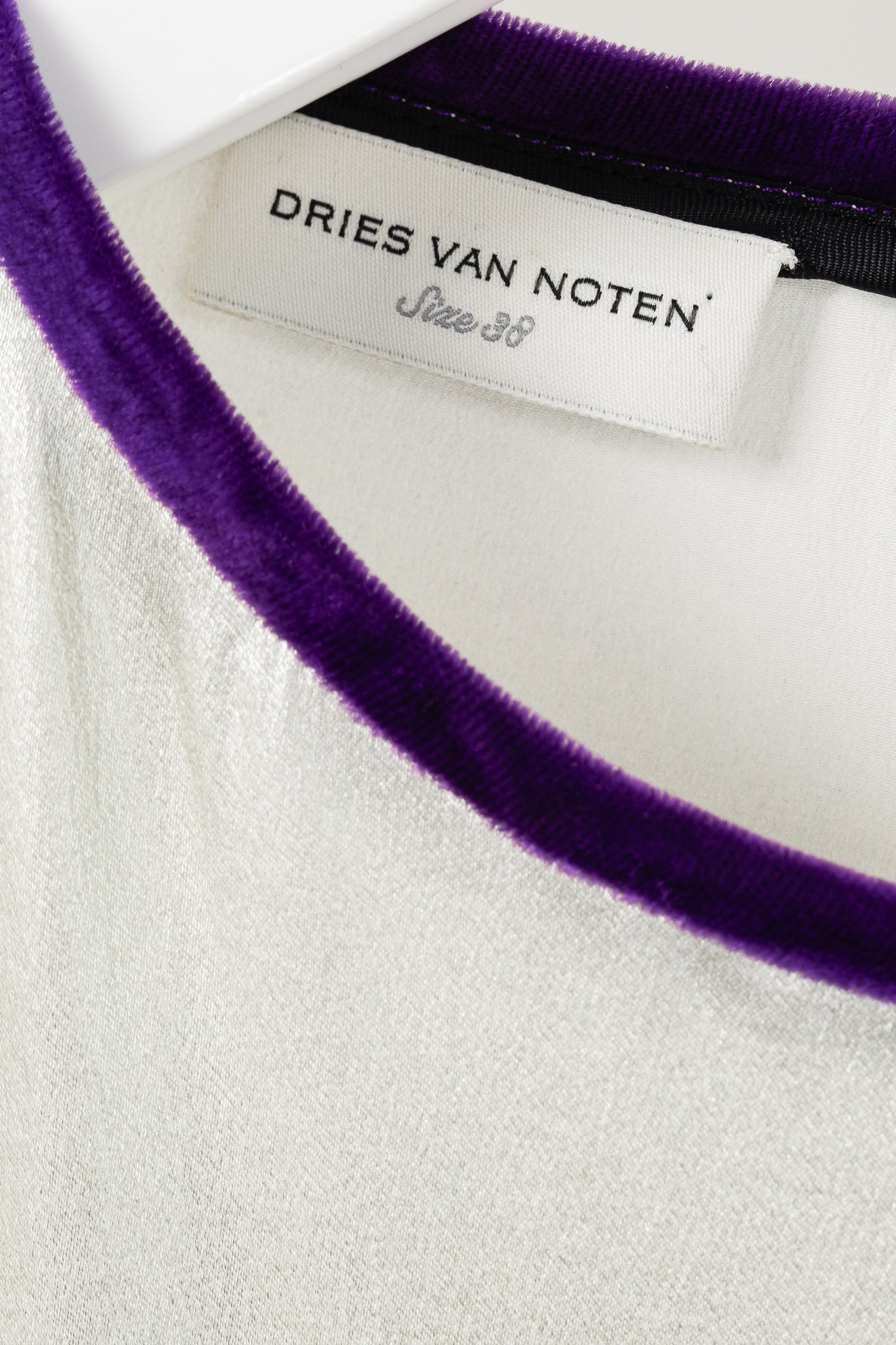 Dries Van Noten AW/16 Champagne Silk Gathered-Hem Blouse