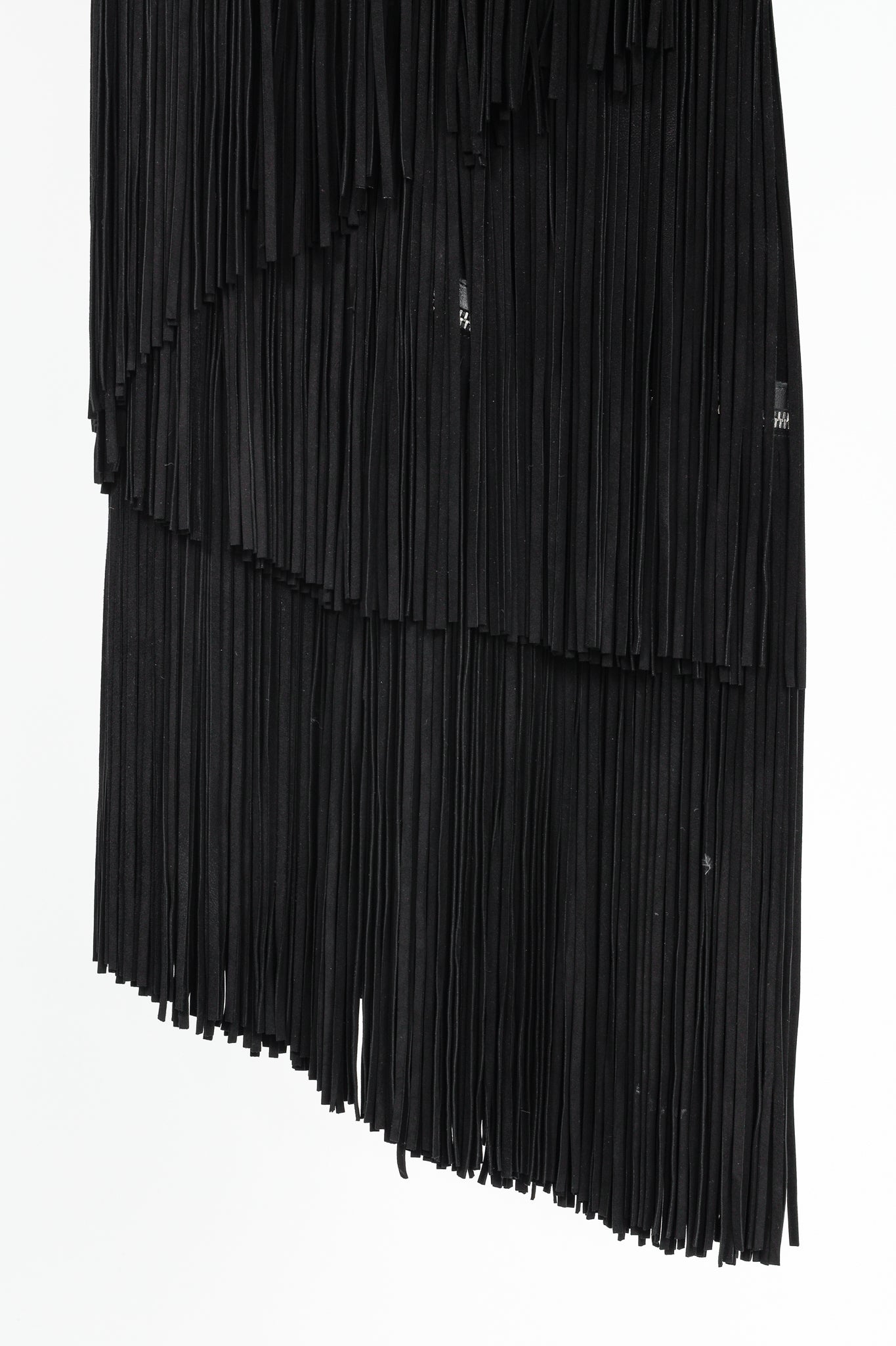 Dsquared2 PF/15 Black Suede-Fringe Sleeveless Mini Dress