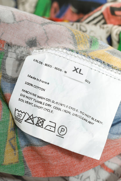 ERL SS/23 Comic Book Multicolor Printed Cotton Shirt
