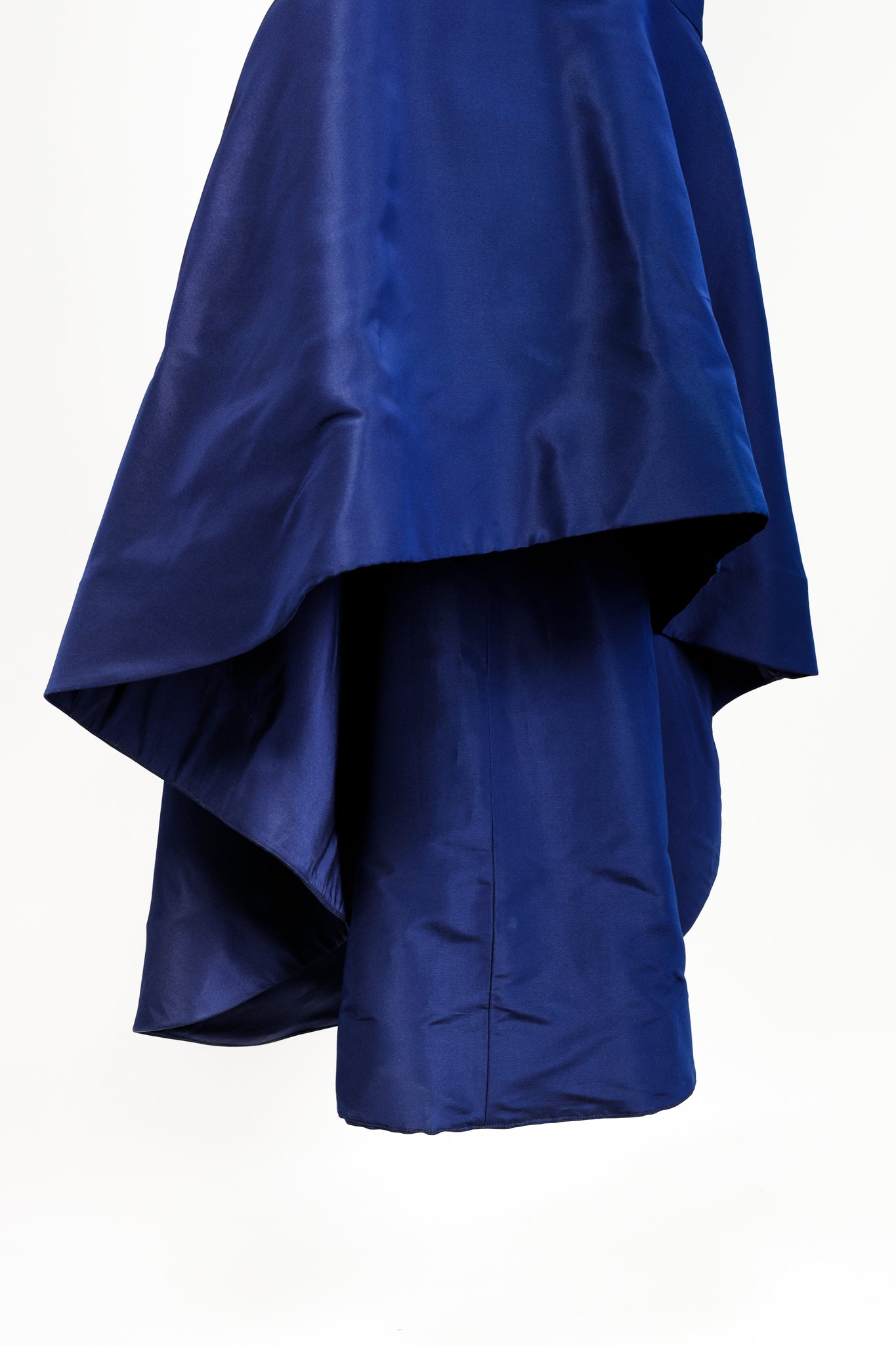 Elizabeth Kennedy AW/17 Blue High-Rise Silk-Blend Faille Mermaid Skirt