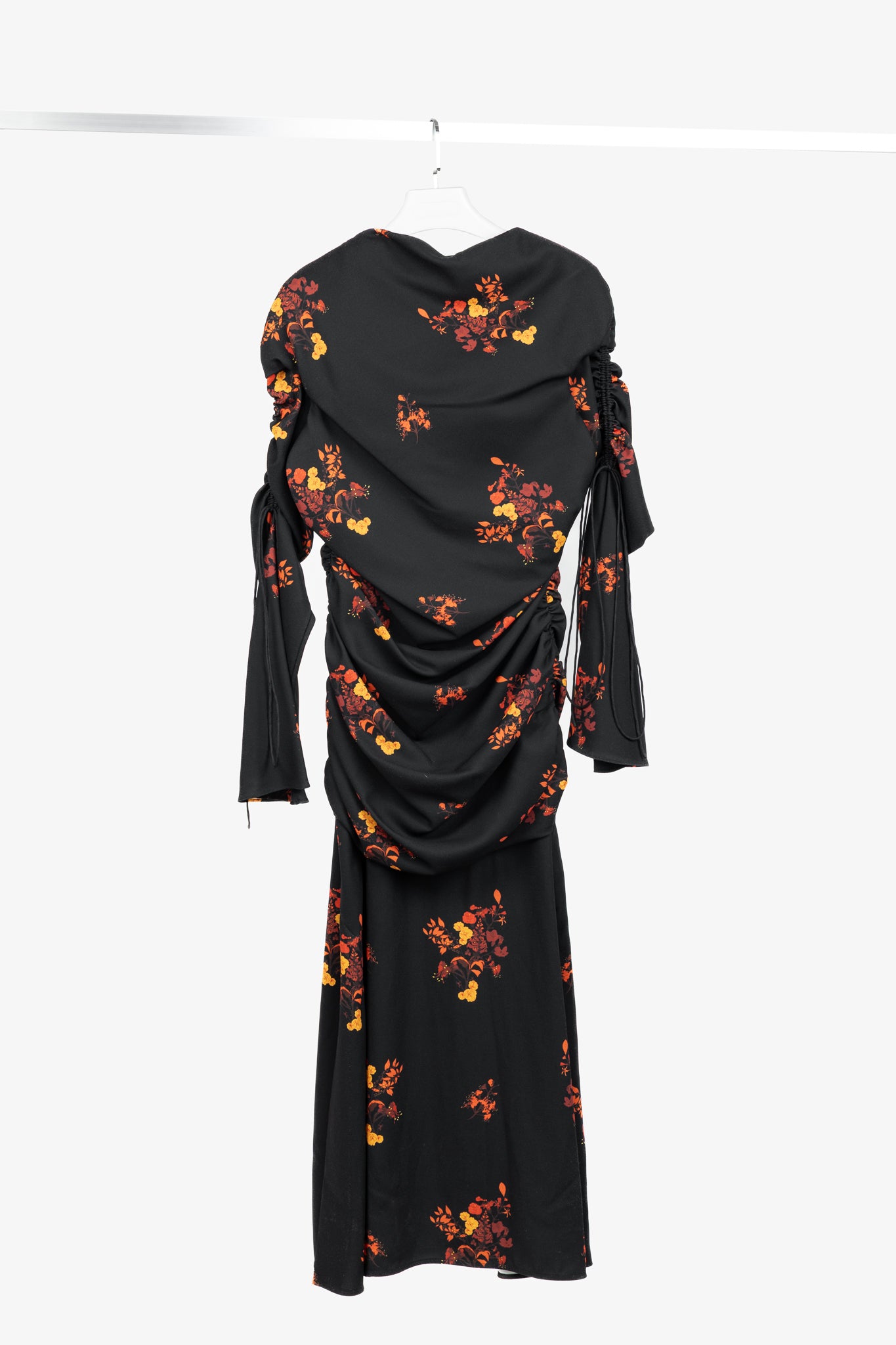 Ellery Above Board Wild Bunch Floral Ruched Maxi Dress