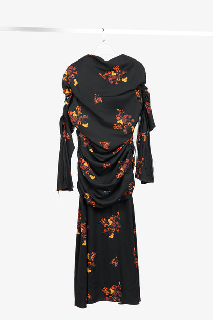 Ellery Above Board Wild Bunch Floral Ruched Maxi Dress