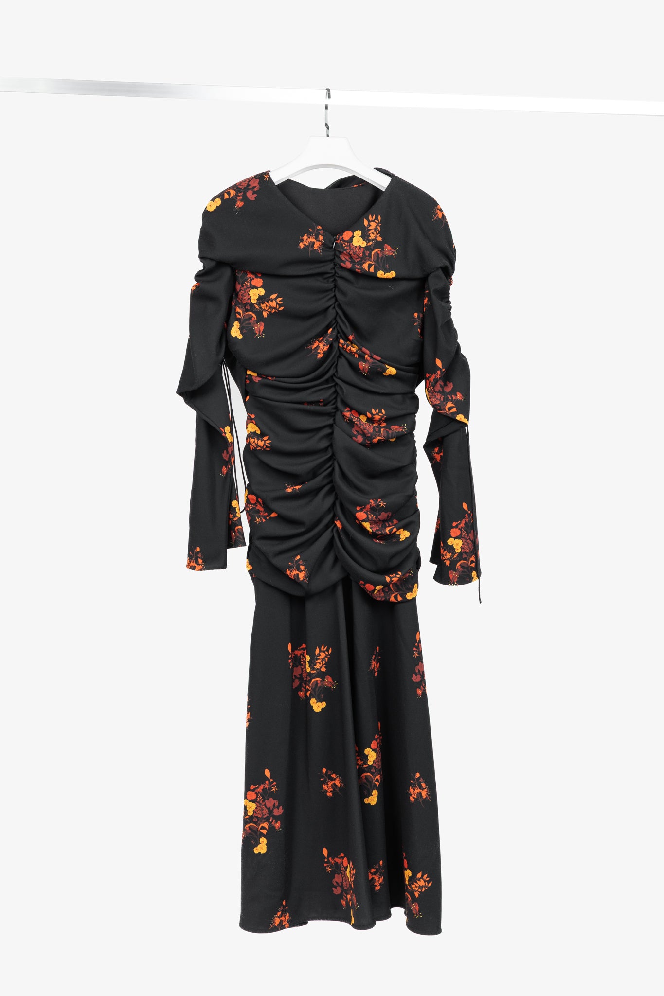 Ellery Above Board Wild Bunch Floral Ruched Maxi Dress