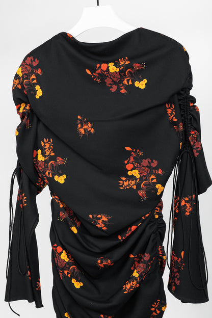 Ellery Above Board Wild Bunch Floral Ruched Maxi Dress