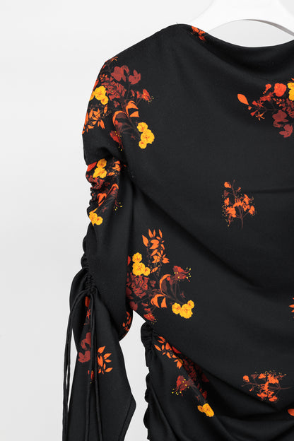 Ellery Above Board Wild Bunch Floral Ruched Maxi Dress
