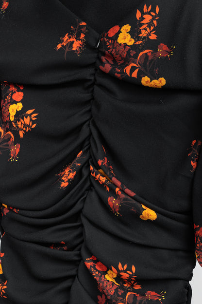 Ellery Above Board Wild Bunch Floral Ruched Maxi Dress