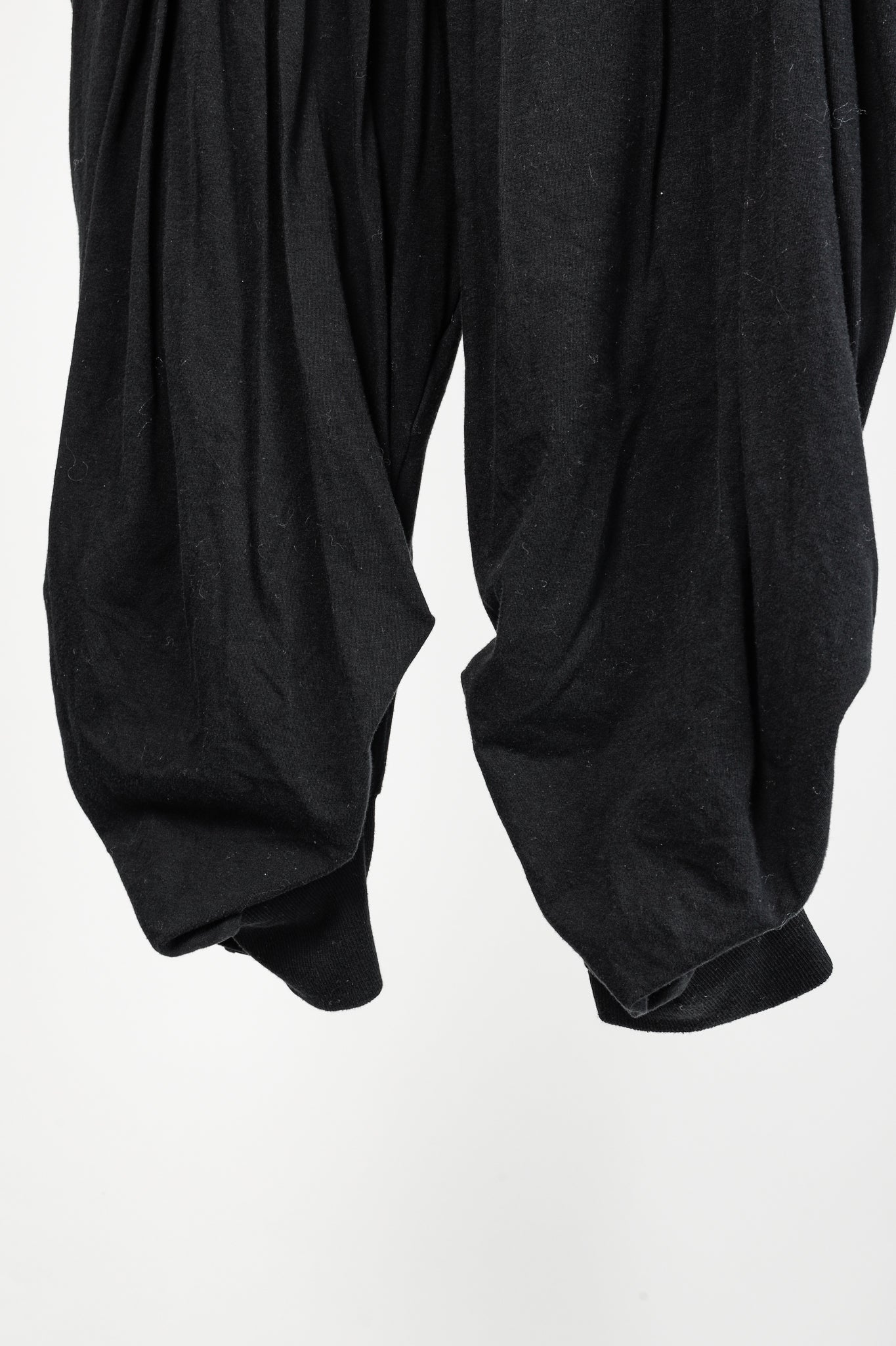 Elm Design Black Cotton-Jersey Pleated Capris