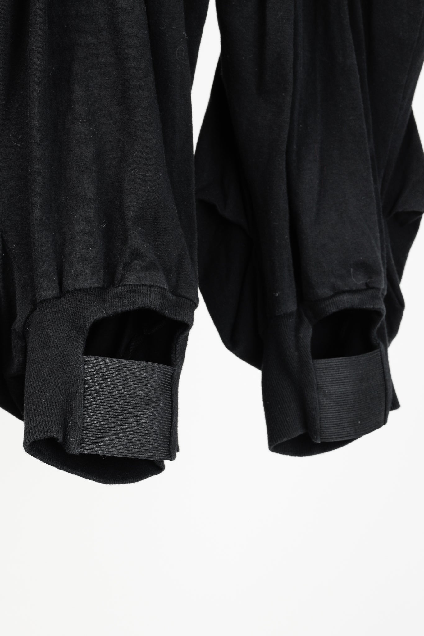 Elm Design Black Cotton-Jersey Pleated Capris